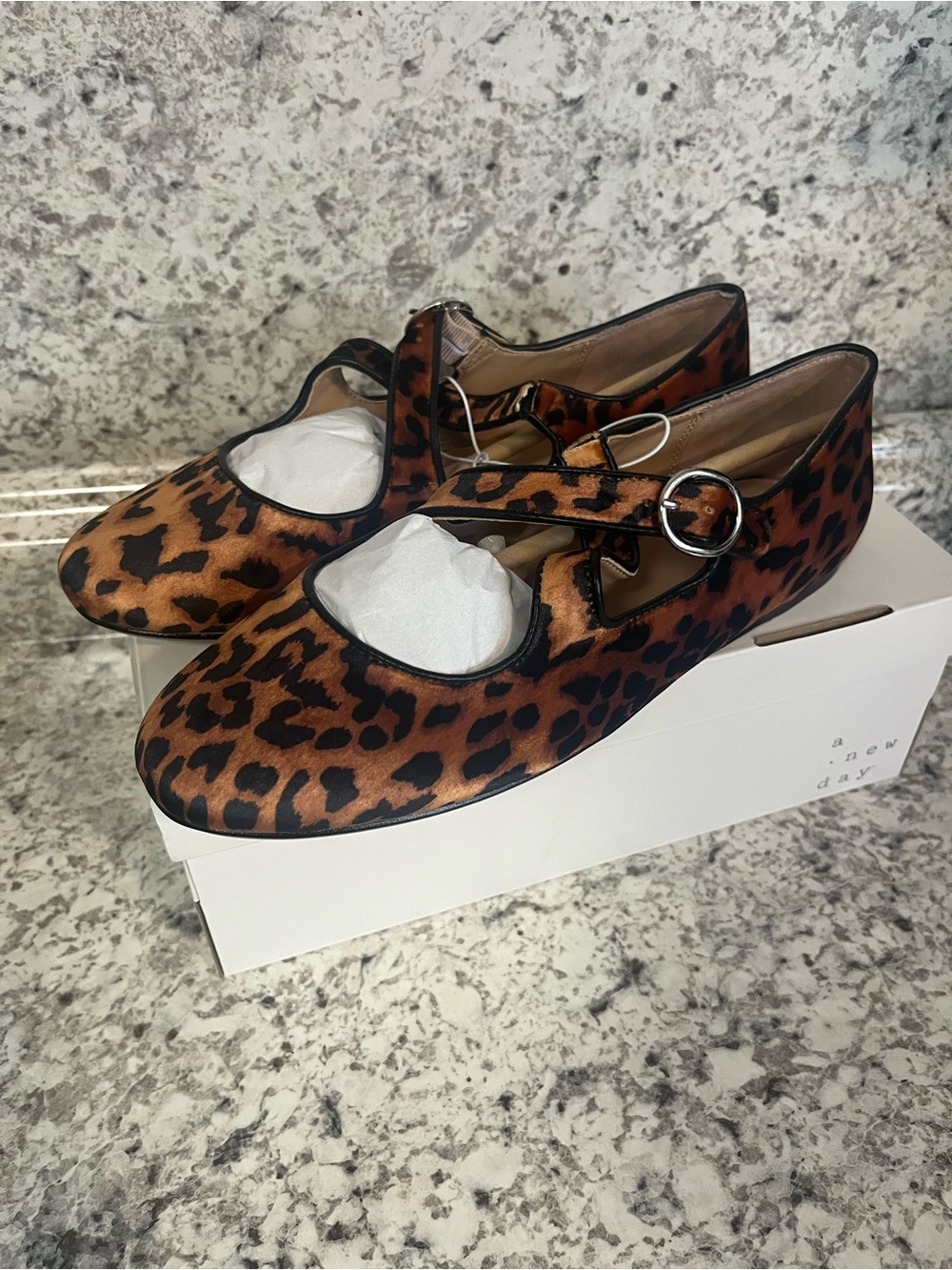 a new day Leopard Print Mary Jane Flats - Brown & Black - Picture 3 of 4